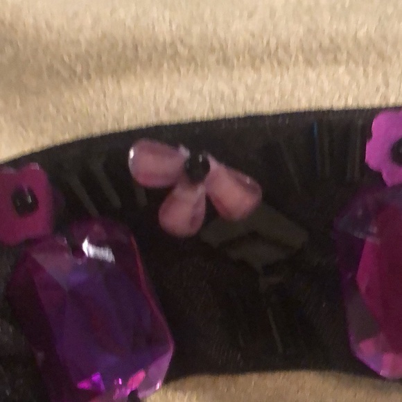 Vintage Dave & Johnny sz 4 formal halter neckline/ black, white,and purple dress - Picture 15 of 15